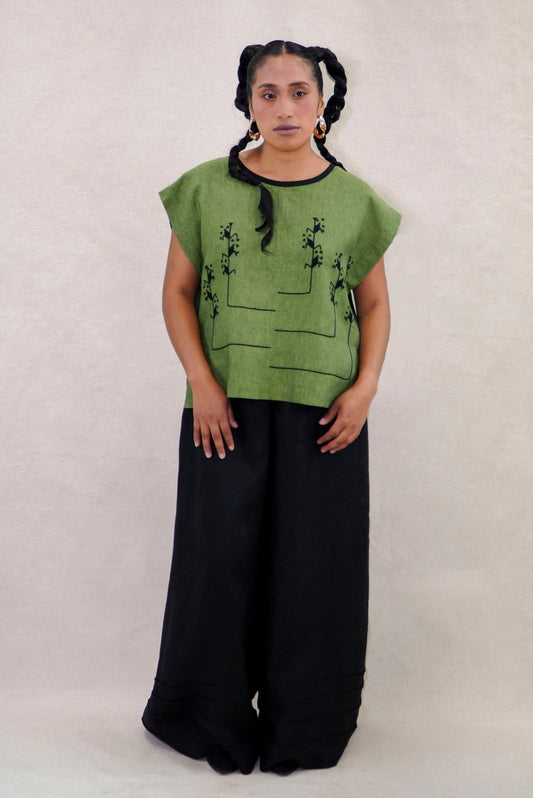 Blouse 002 Green Chrysalis