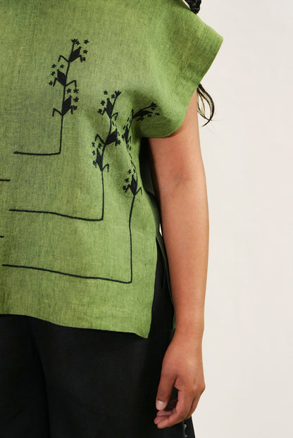 Blouse 002 Green Chrysalis